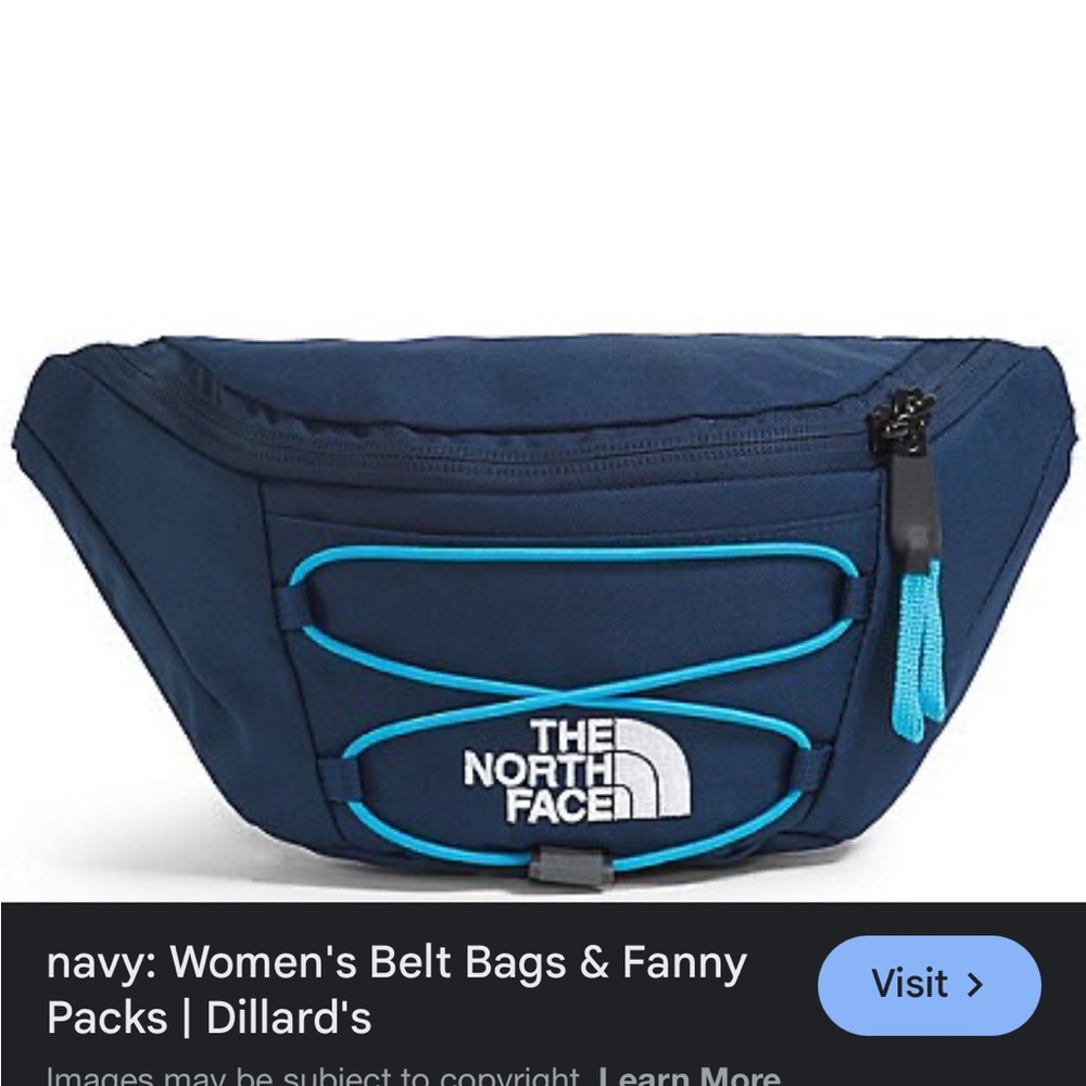 The North Face Navy and Teal Belt Bag